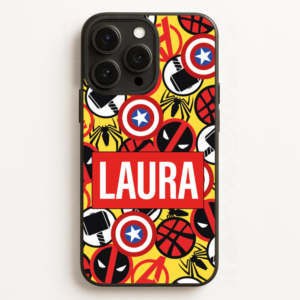 Collage - Personalised Superhero Comic - Marvel Phone Case for iPhone 16 Pro Max