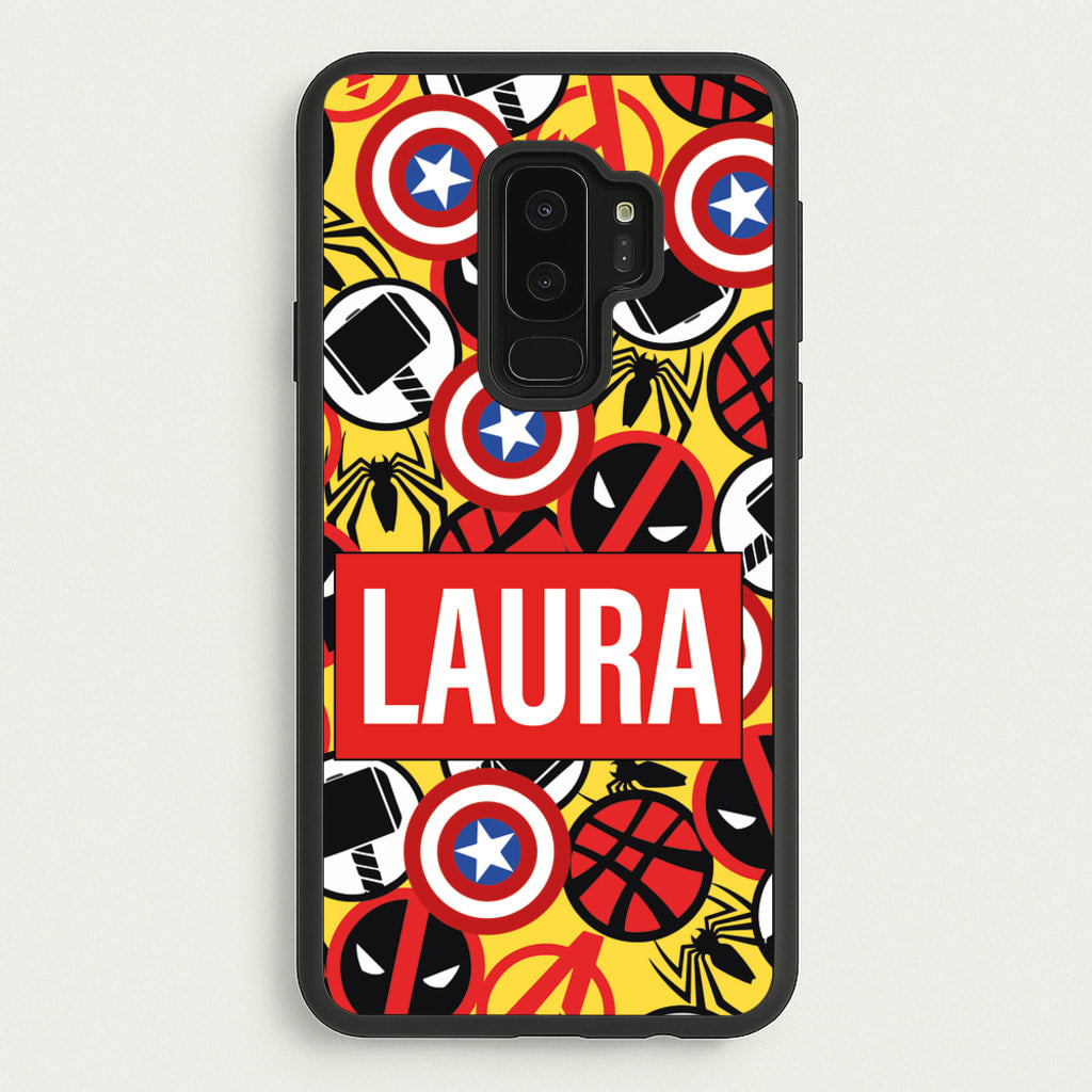 Collage - Personalised Superhero Comic - Marvel Phone Case for Galaxy S9 Plus