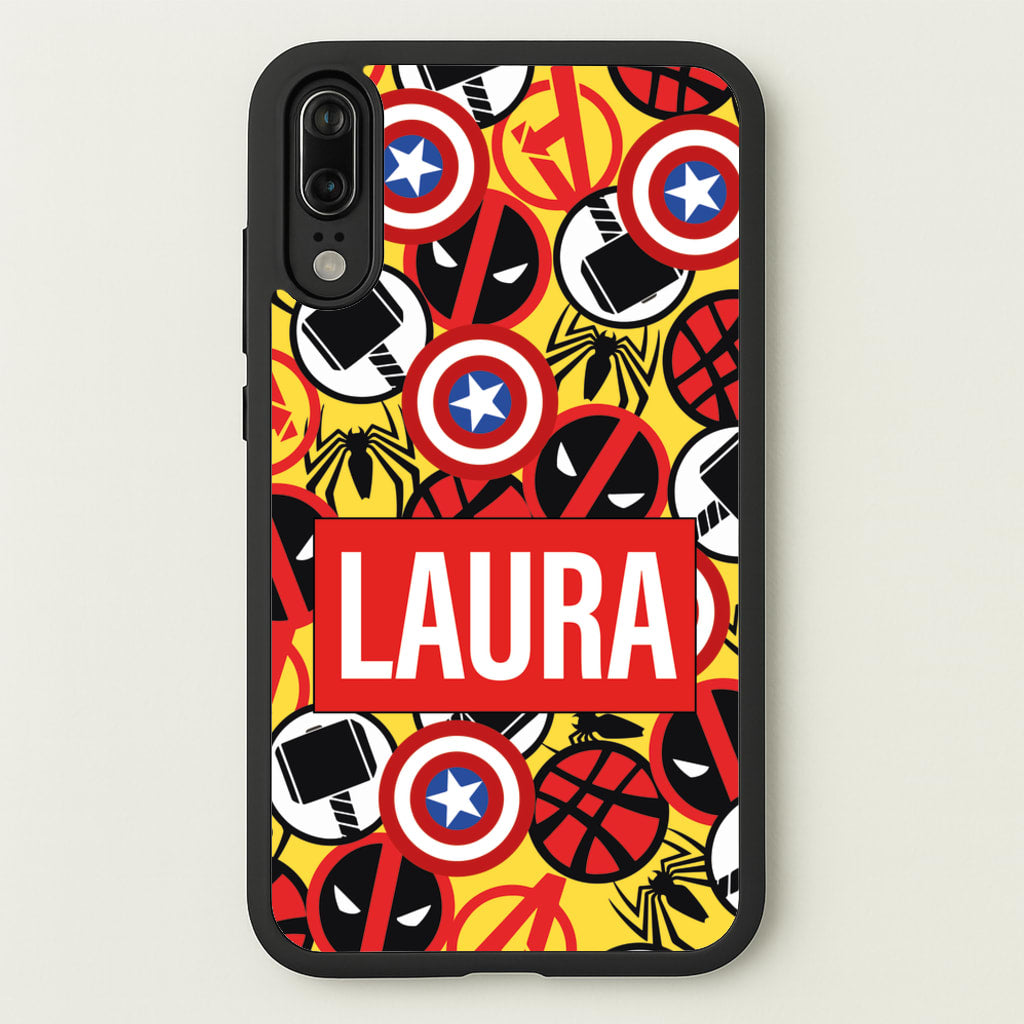 Collage - Personalised Superhero Comic - Marvel Phone Case for Huawei P20