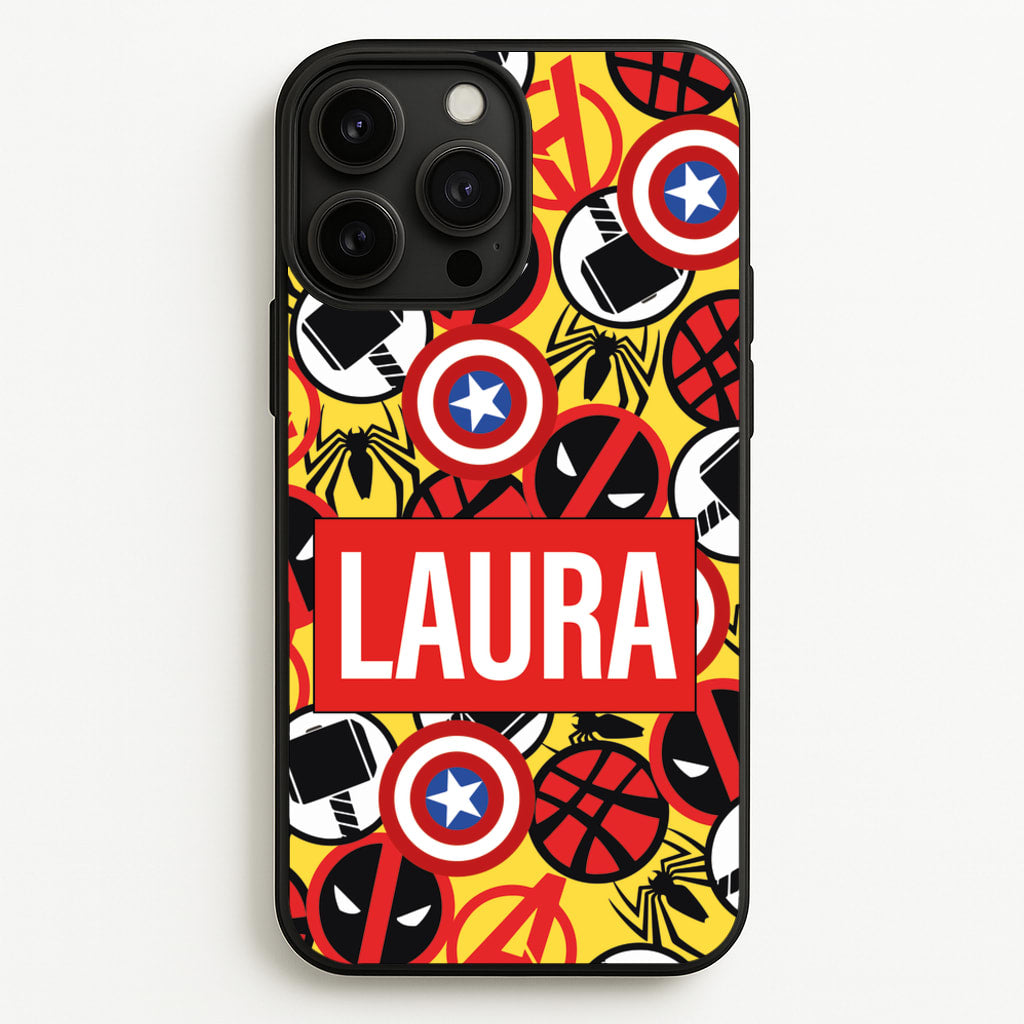 Collage - Personalised Superhero Comic - Marvel Phone Case for iPhone 13 Pro Max