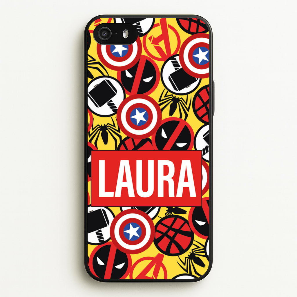 Collage - Personalised Superhero Comic - Marvel Phone Case for iPhone 5 / 5s / SE 2016