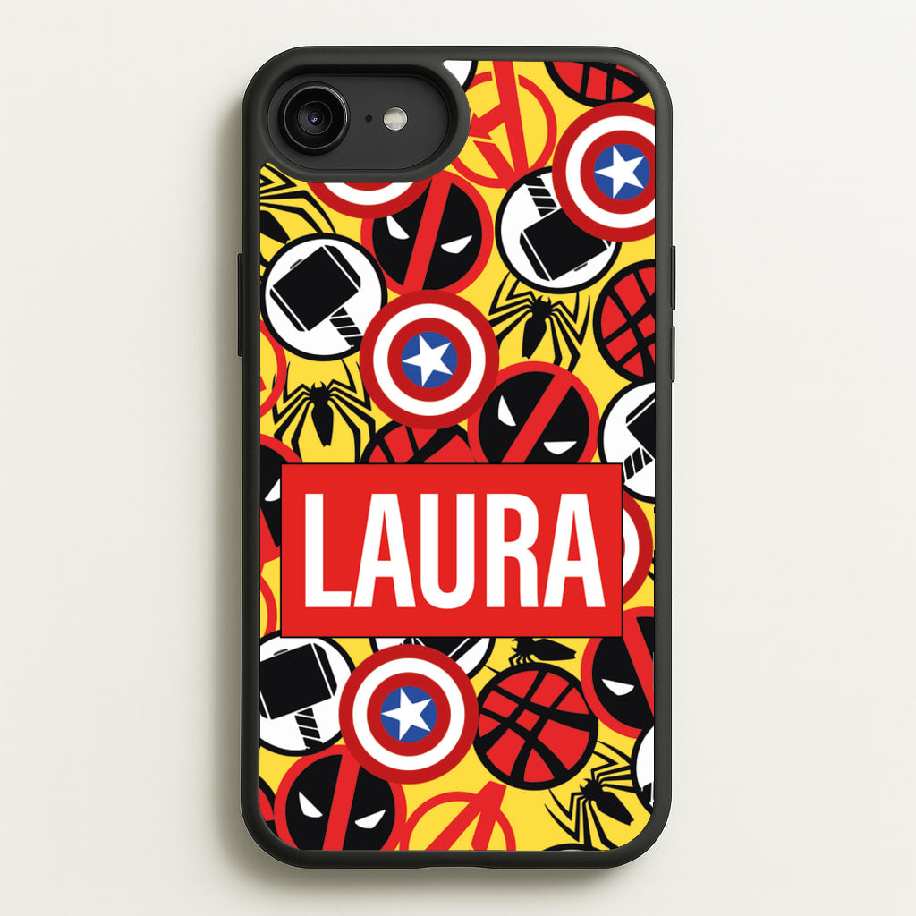 Collage - Personalised Superhero Comic - Marvel Phone Case for iPhone 6 Plus / 7 Plus / 8 Plus
