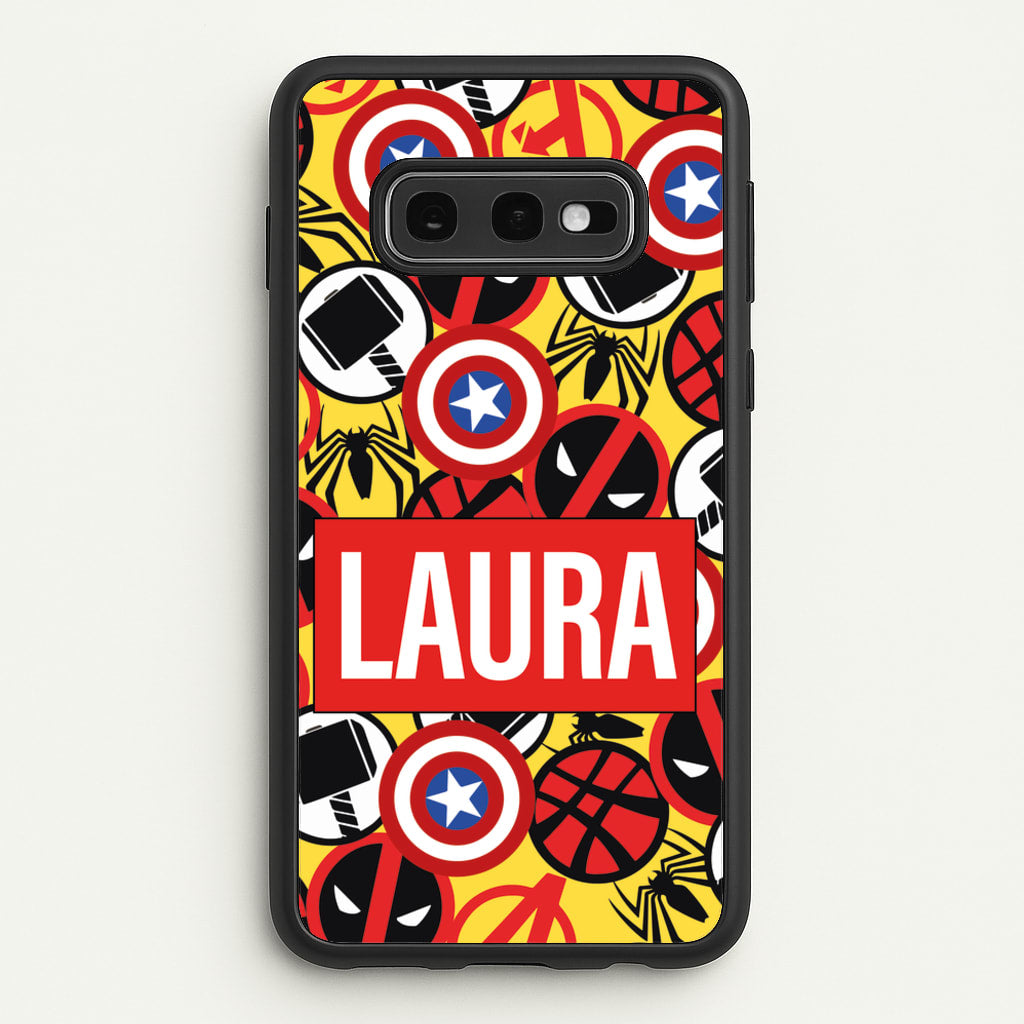 Collage - Personalised Superhero Comic - Marvel Phone Case for Galaxy S10e