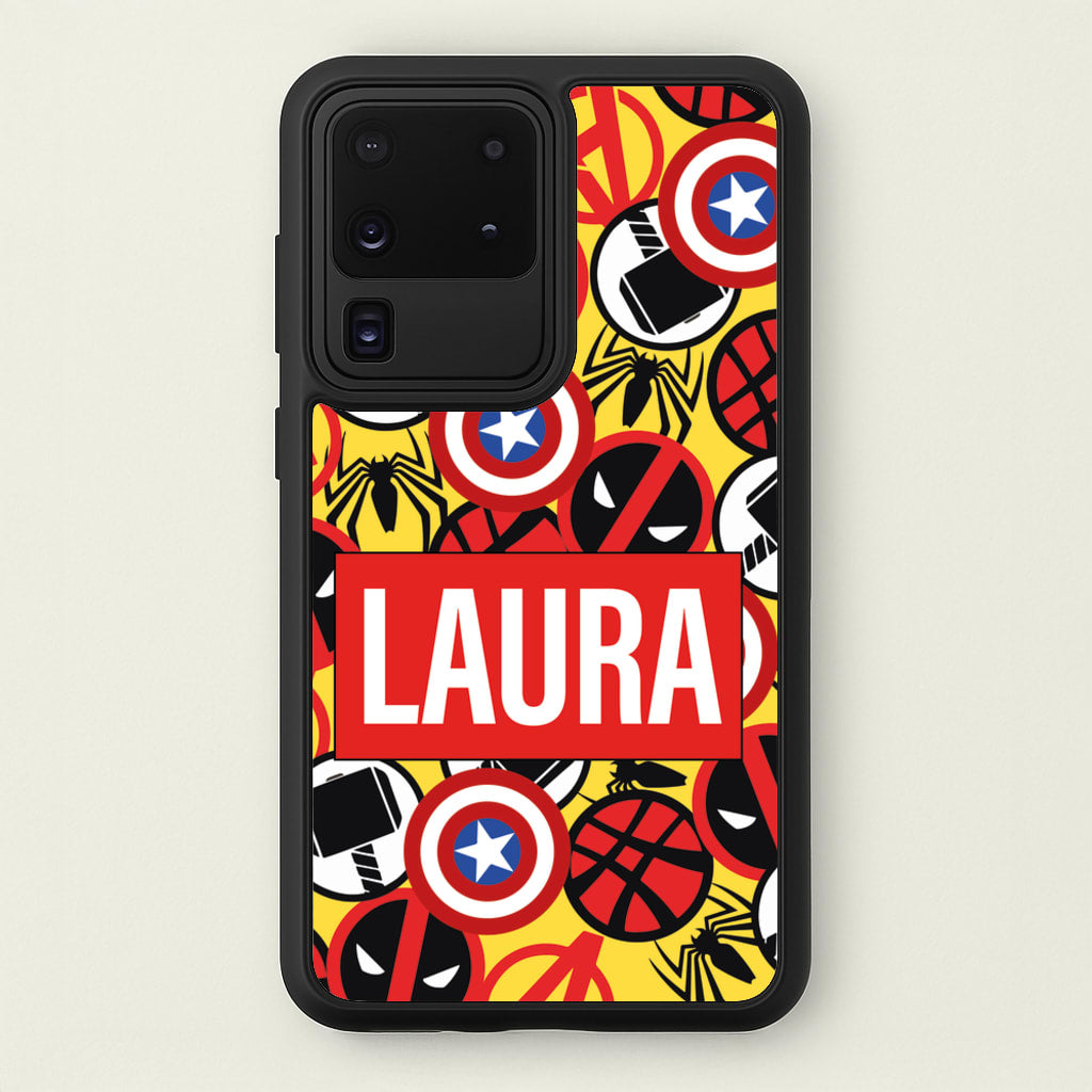 Collage - Personalised Superhero Comic - Marvel Phone Case for Galaxy S20 Ultra
