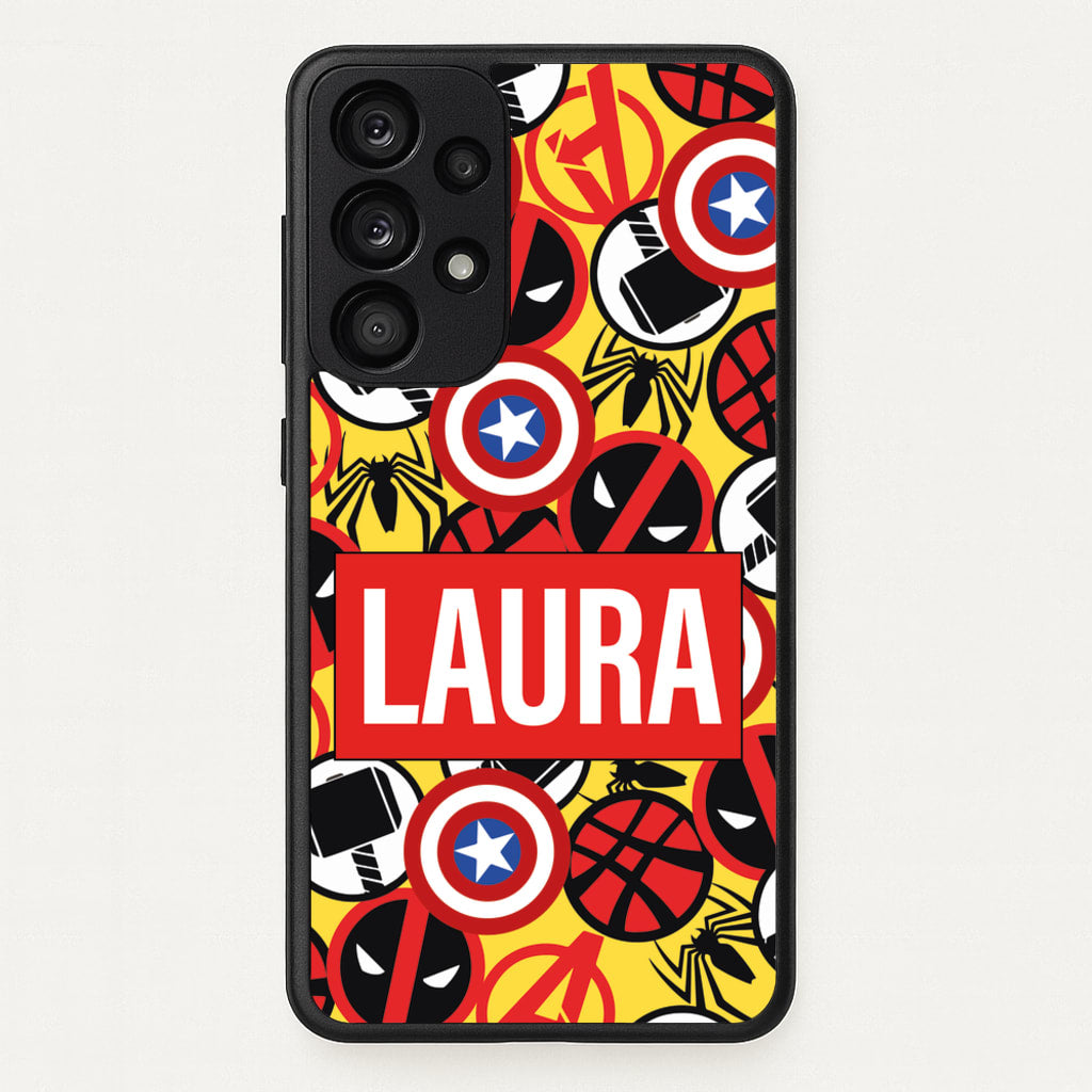 Collage - Personalised Superhero Comic - Marvel Phone Case for Galaxy A33