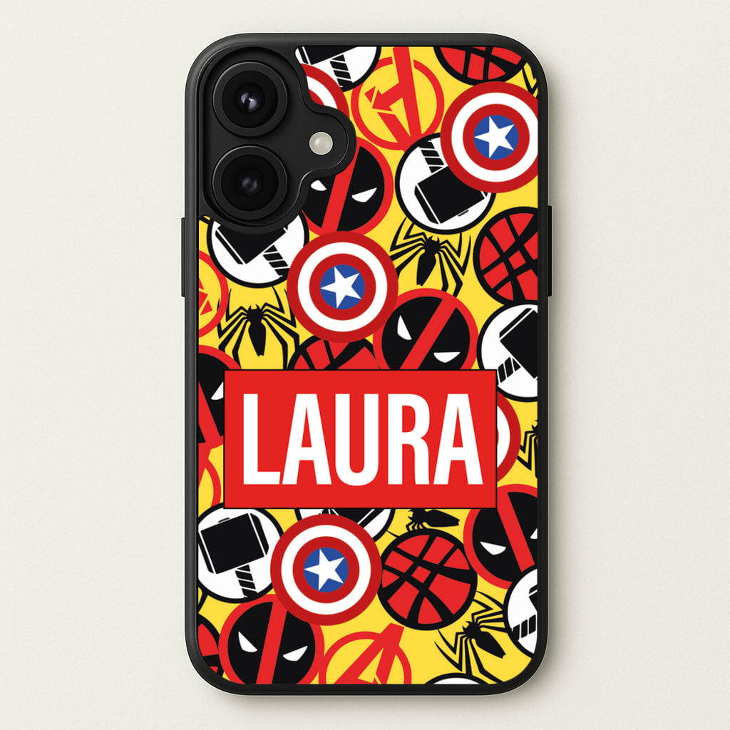 Collage - Personalised Superhero Comic Phone Case for iPhone 17