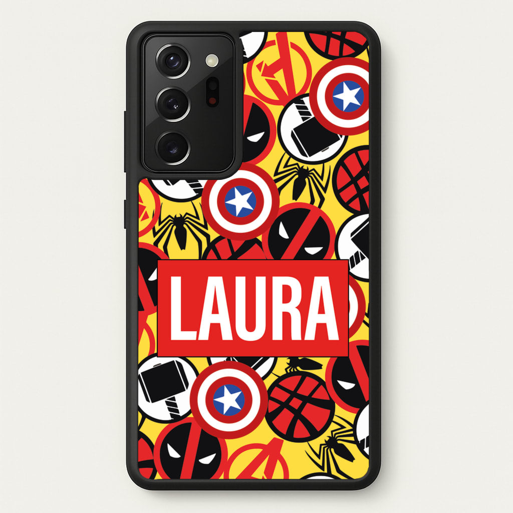 Collage - Personalised Superhero Comic - Marvel Phone Case for Galaxy Note 20 Ultra