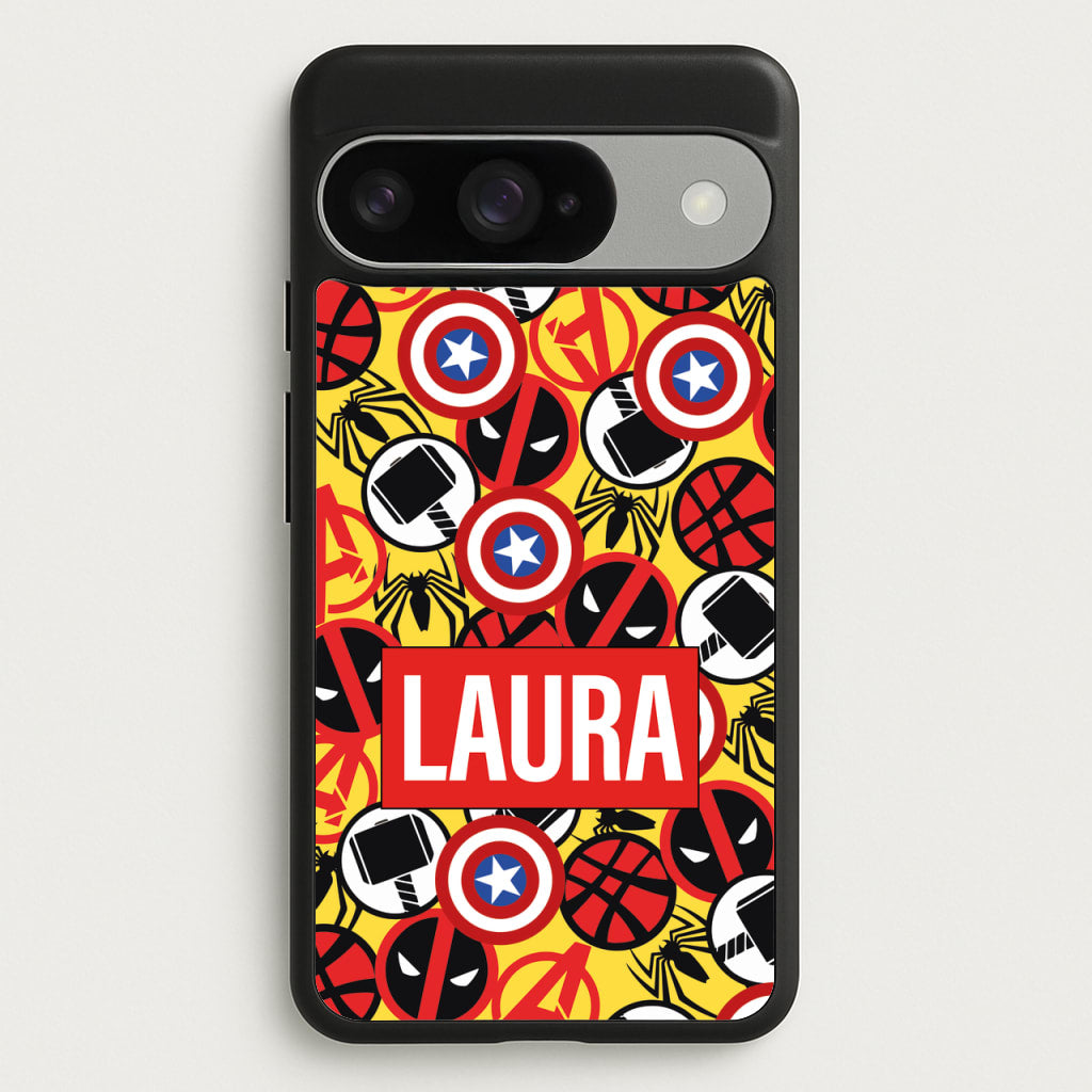 Collage - Personalised Superhero Comic Phone Case for Google Pixel 10 / 10 Pro