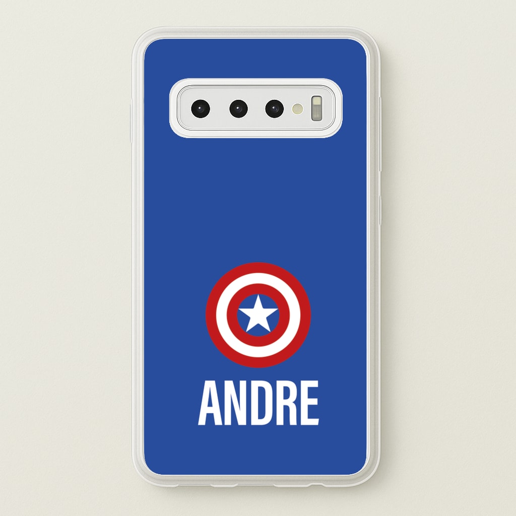 Captain America - Personalised Superhero Comic - Marvel Phone Case for Galaxy S10 Plus