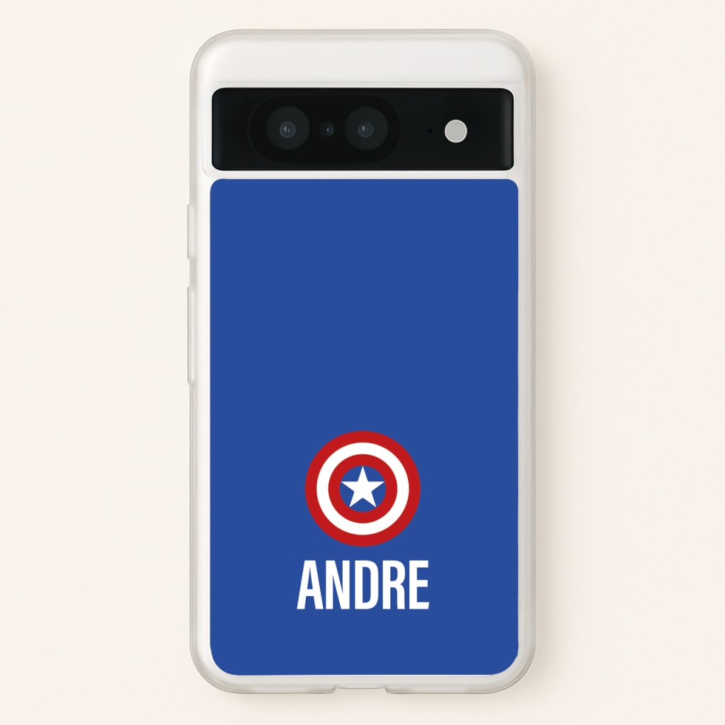 Captain America - Personalised Superhero Comic - Marvel Phone Case for Google Pixel 8