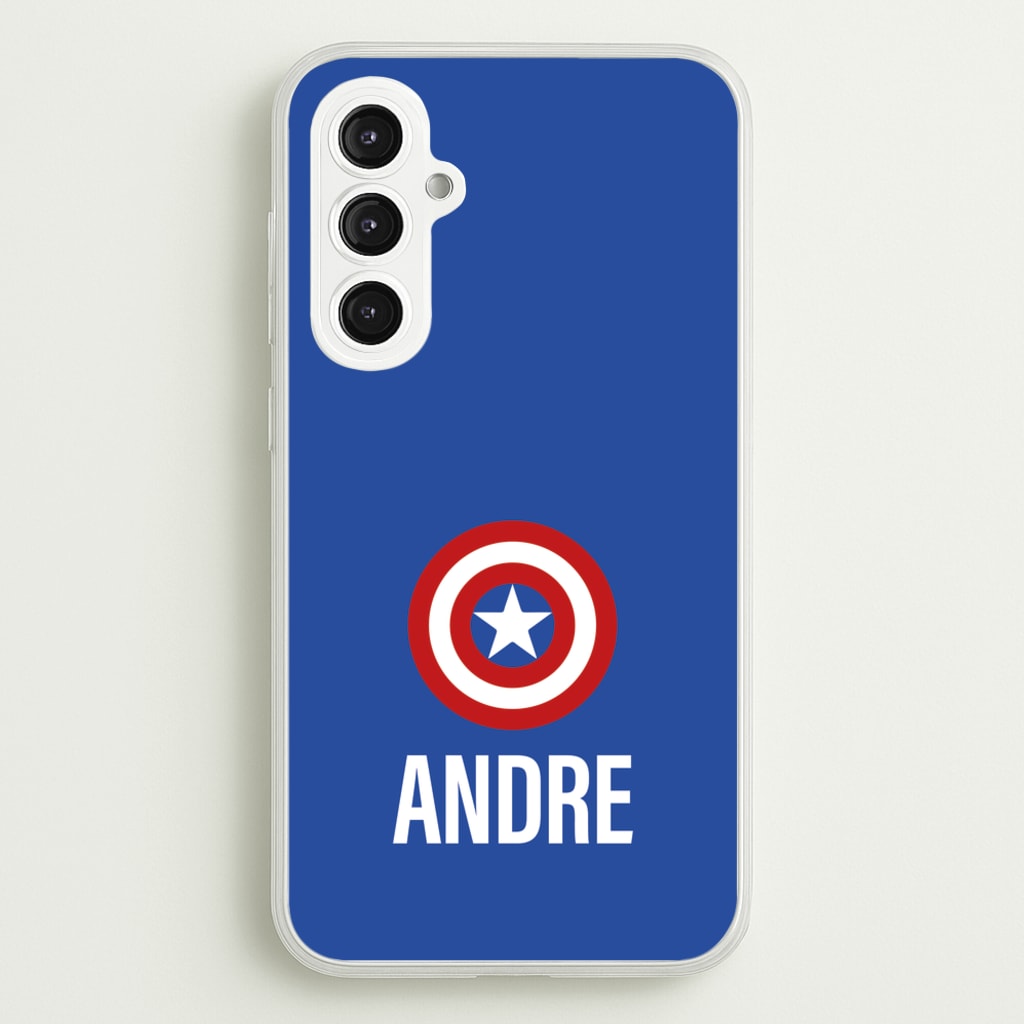 Captain America - Personalised Superhero Comic - Marvel Phone Case for Galaxy S23FE