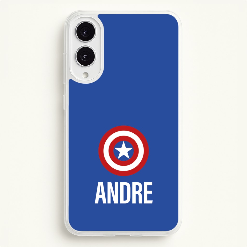 Captain America - Personalised Superhero Comic - Marvel Phone Case for Galaxy S25 Edge