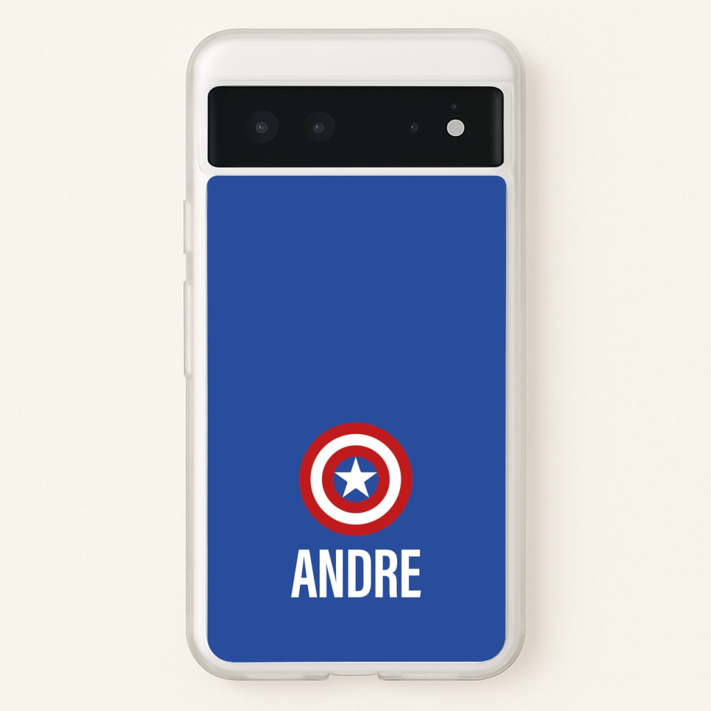 Captain America - Personalised Superhero Comic - Marvel Phone Case for Google Pixel 6