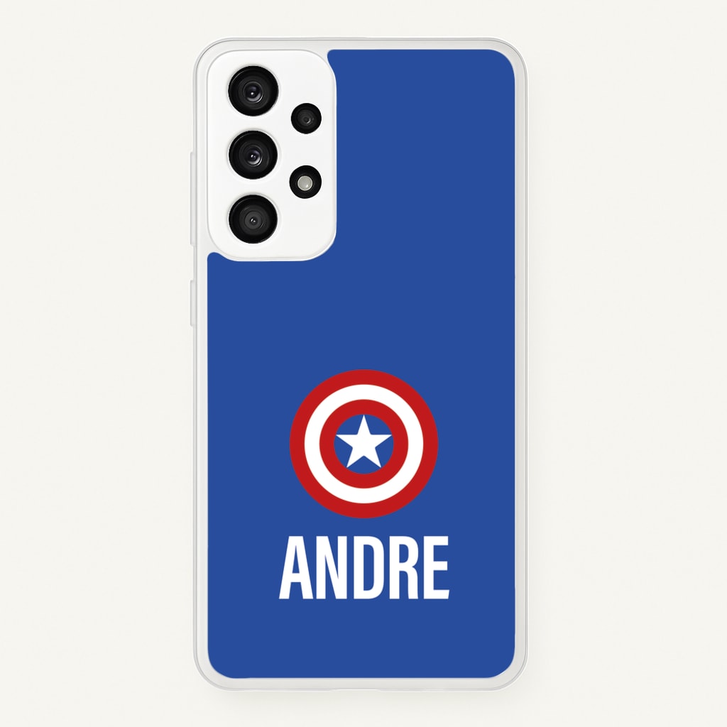 Captain America - Personalised Superhero Comic - Marvel Phone Case for Galaxy A53