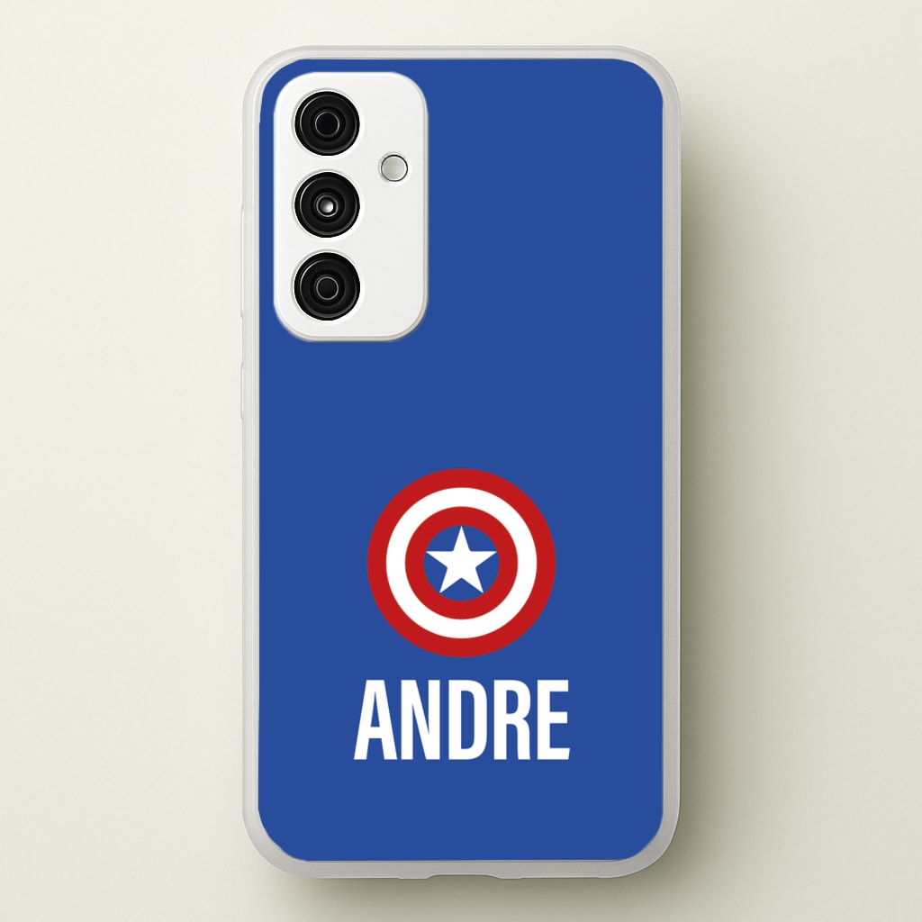 Captain America - Personalised Superhero Comic - Marvel Phone Case for Galaxy A35