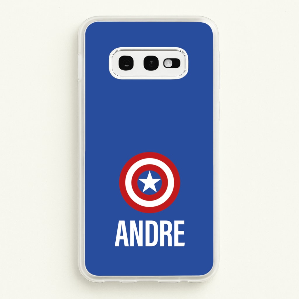 Captain America - Personalised Superhero Comic - Marvel Phone Case for Galaxy S10e
