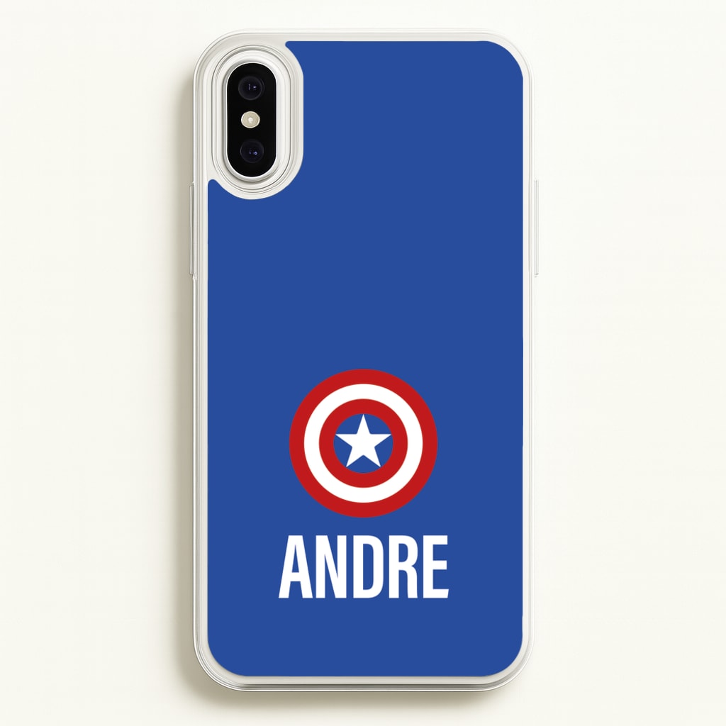 Captain America - Personalised Superhero Comic - Marvel Phone Case for iPhone XS Max