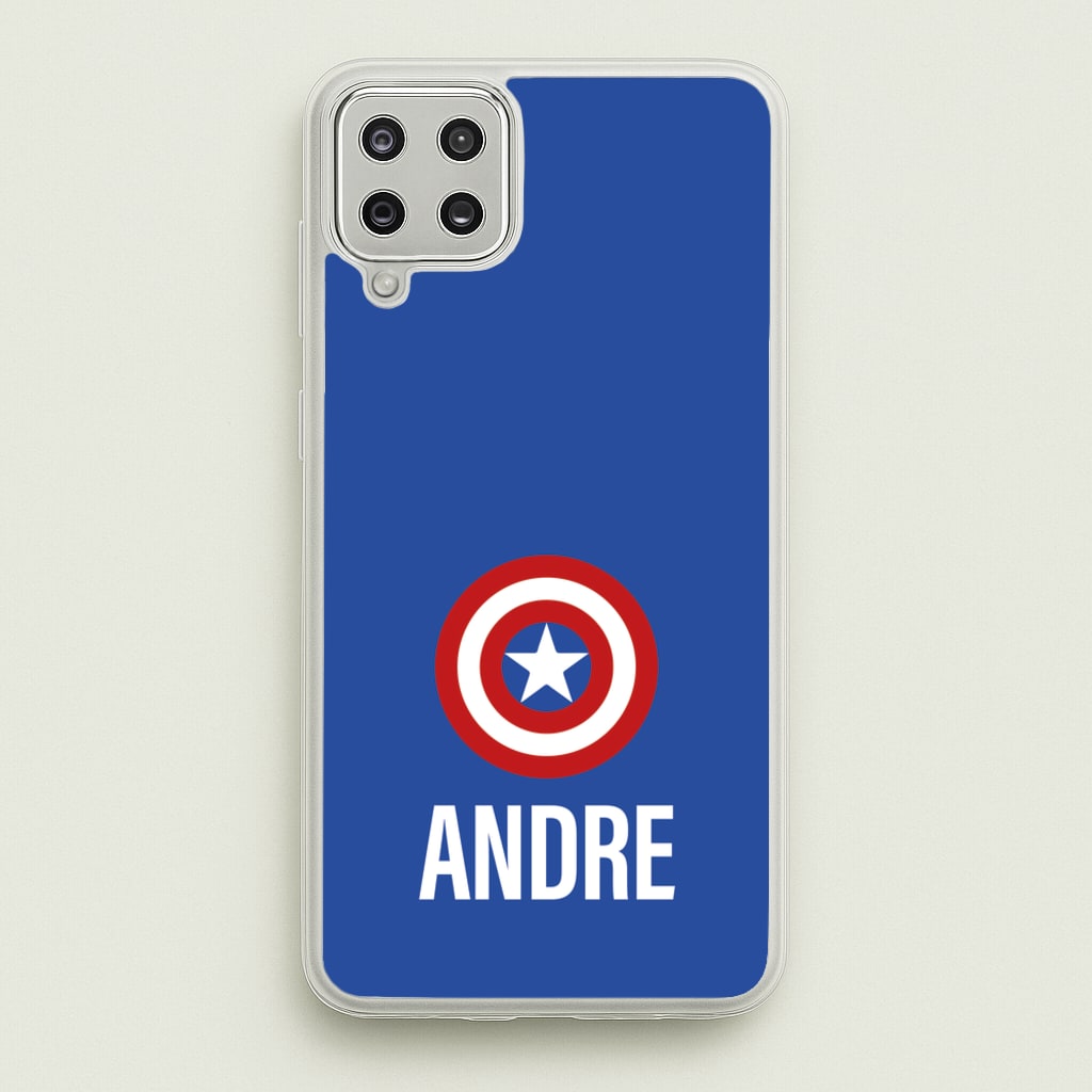 Captain America - Personalised Superhero Comic - Marvel Phone Case for Galaxy A12