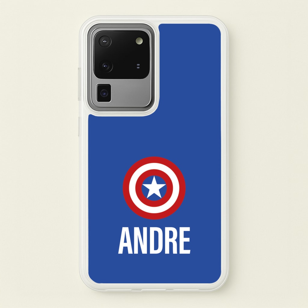 Captain America - Personalised Superhero Comic - Marvel Phone Case for Galaxy S20 Ultra