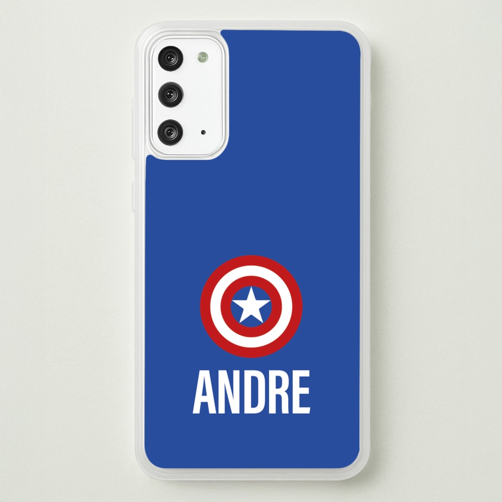 Captain America - Personalised Superhero Comic - Marvel Phone Case for Galaxy Note 20