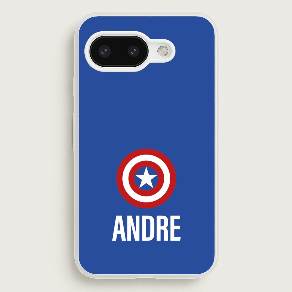 Captain America - Personalised Superhero Comic - Marvel Phone Case for Google Pixel 9a