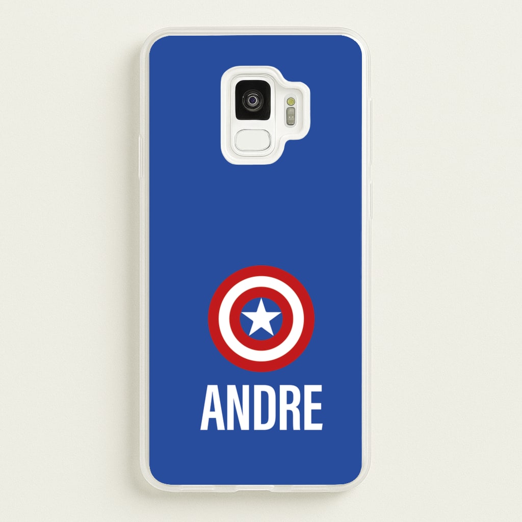 Captain America - Personalised Superhero Comic - Marvel Phone Case for Galaxy S9