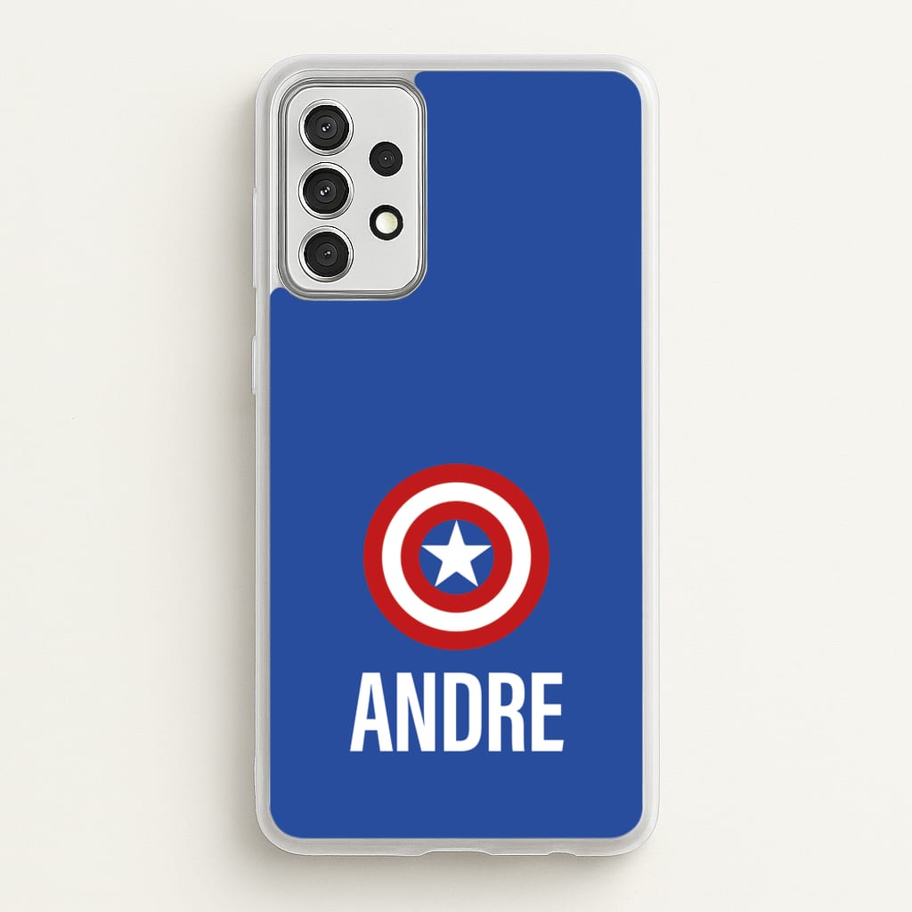 Captain America - Personalised Superhero Comic - Marvel Phone Case for Galaxy A52 / A52s