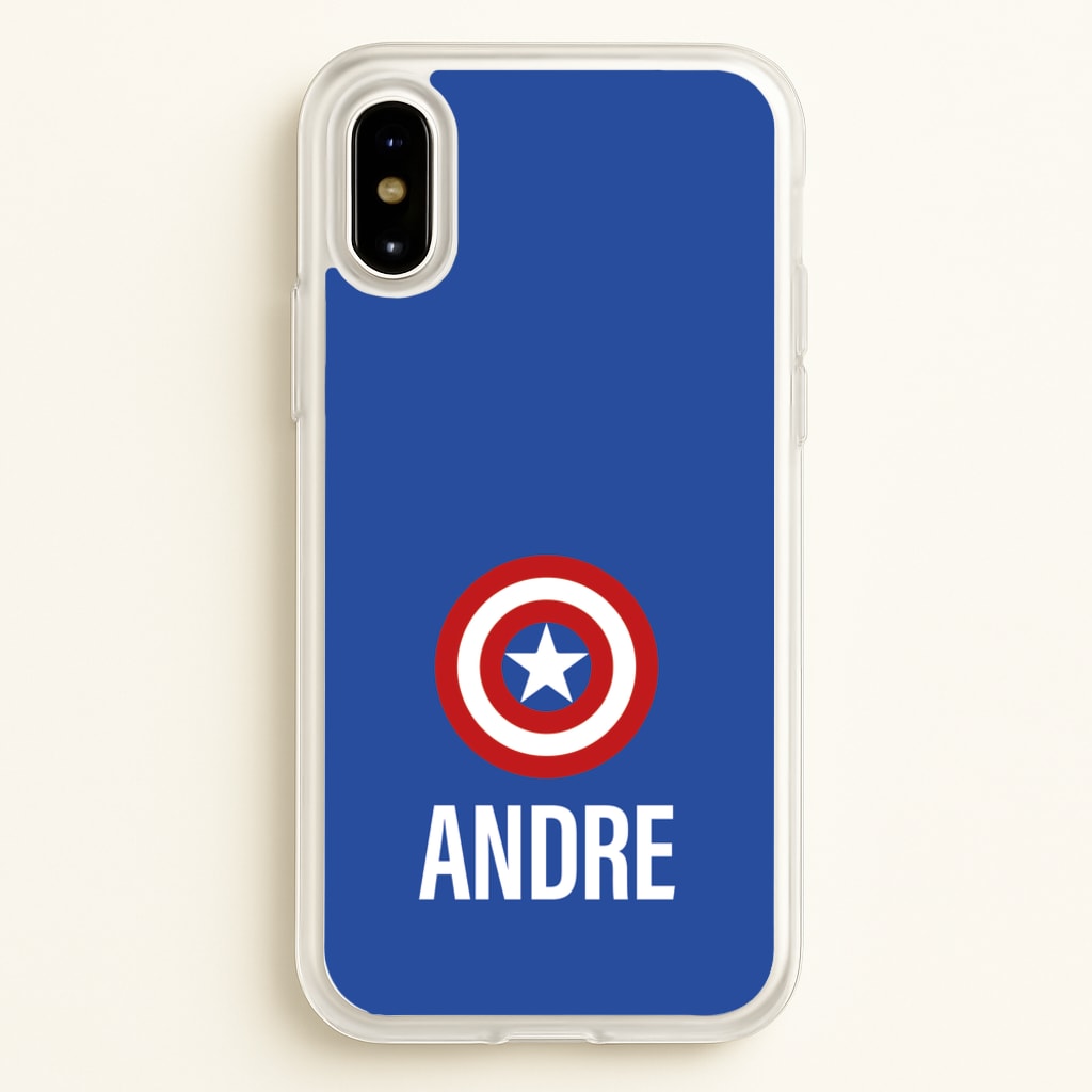 Captain America - Personalised Superhero Comic - Marvel Phone Case for iPhone X / XS