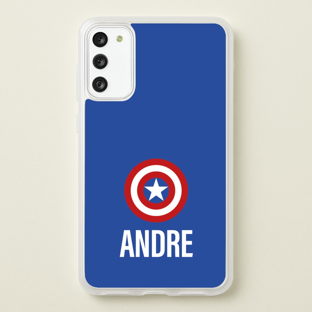 Captain America - Personalised Superhero Comic - Marvel Phone Case for Galaxy S20