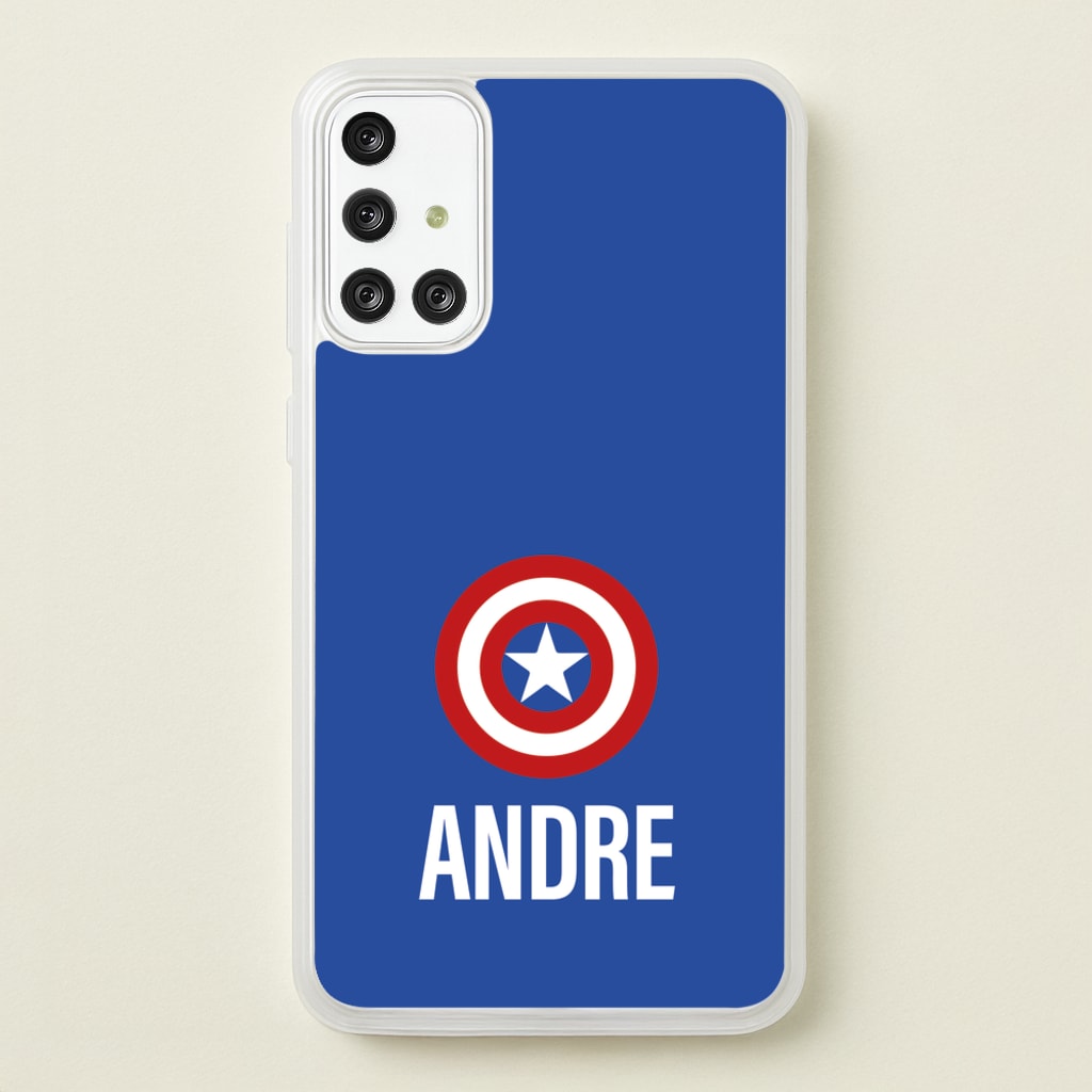 Captain America - Personalised Superhero Comic - Marvel Phone Case for Galaxy A71