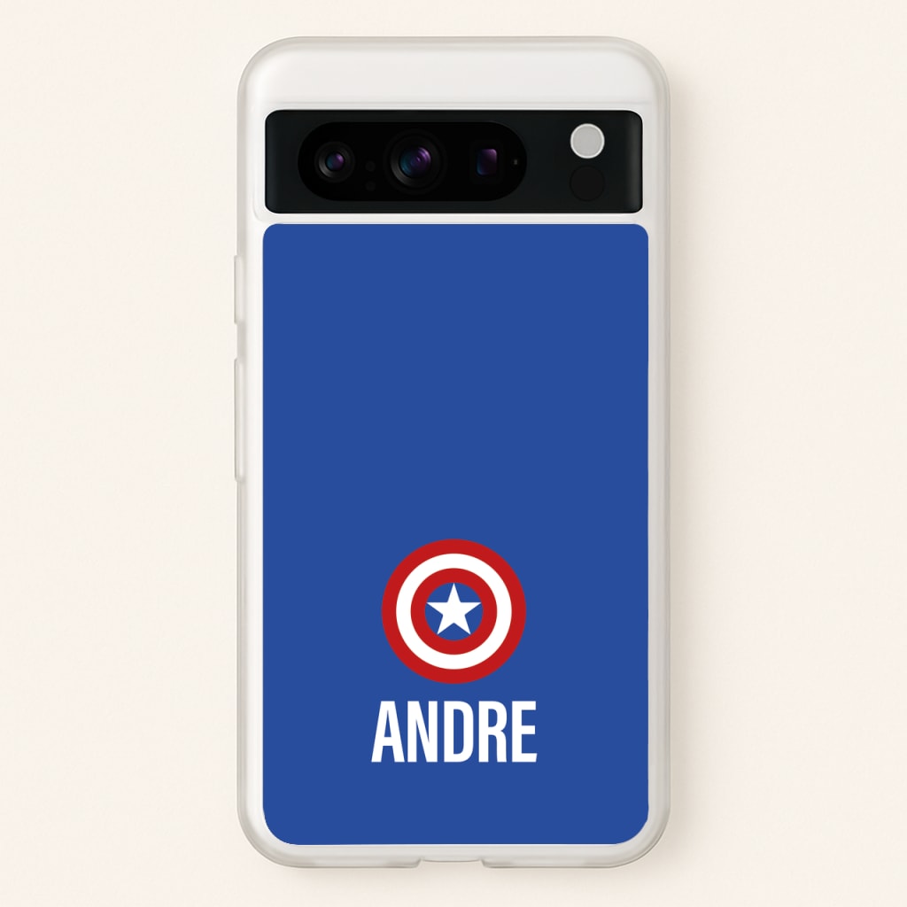 Captain America - Personalised Superhero Comic - Marvel Phone Case for Google Pixel 8 Pro