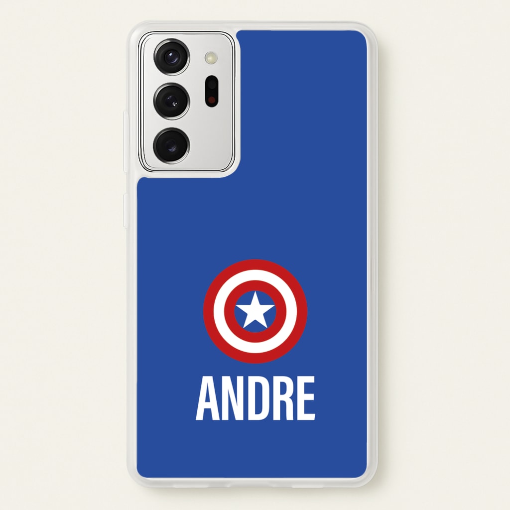 Captain America - Personalised Superhero Comic - Marvel Phone Case for Galaxy Note 20 Ultra