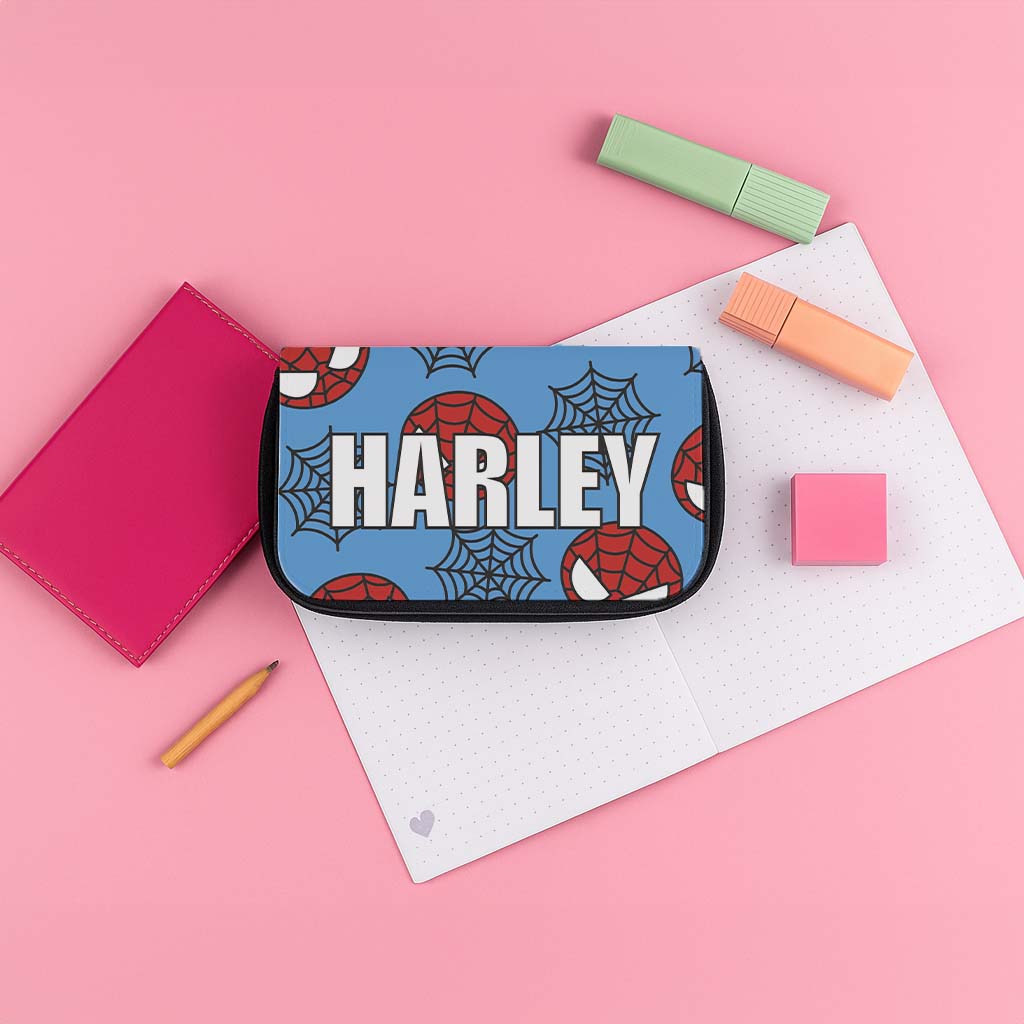 Spiderman And Webs - Personalised Superhero Comic Pencil Case