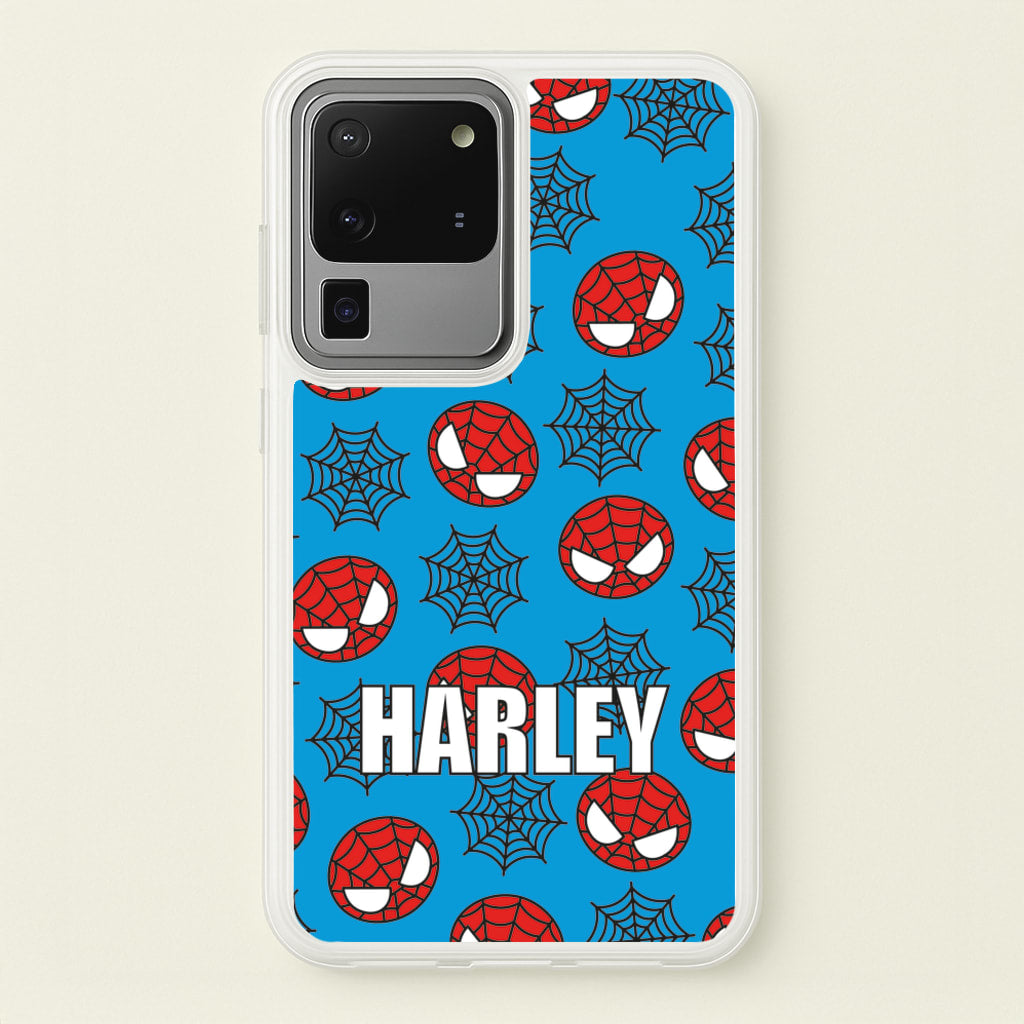 Spiderman And Webs - Personalised Superhero Comic - Marvel Phone Case for Galaxy S20 Ultra