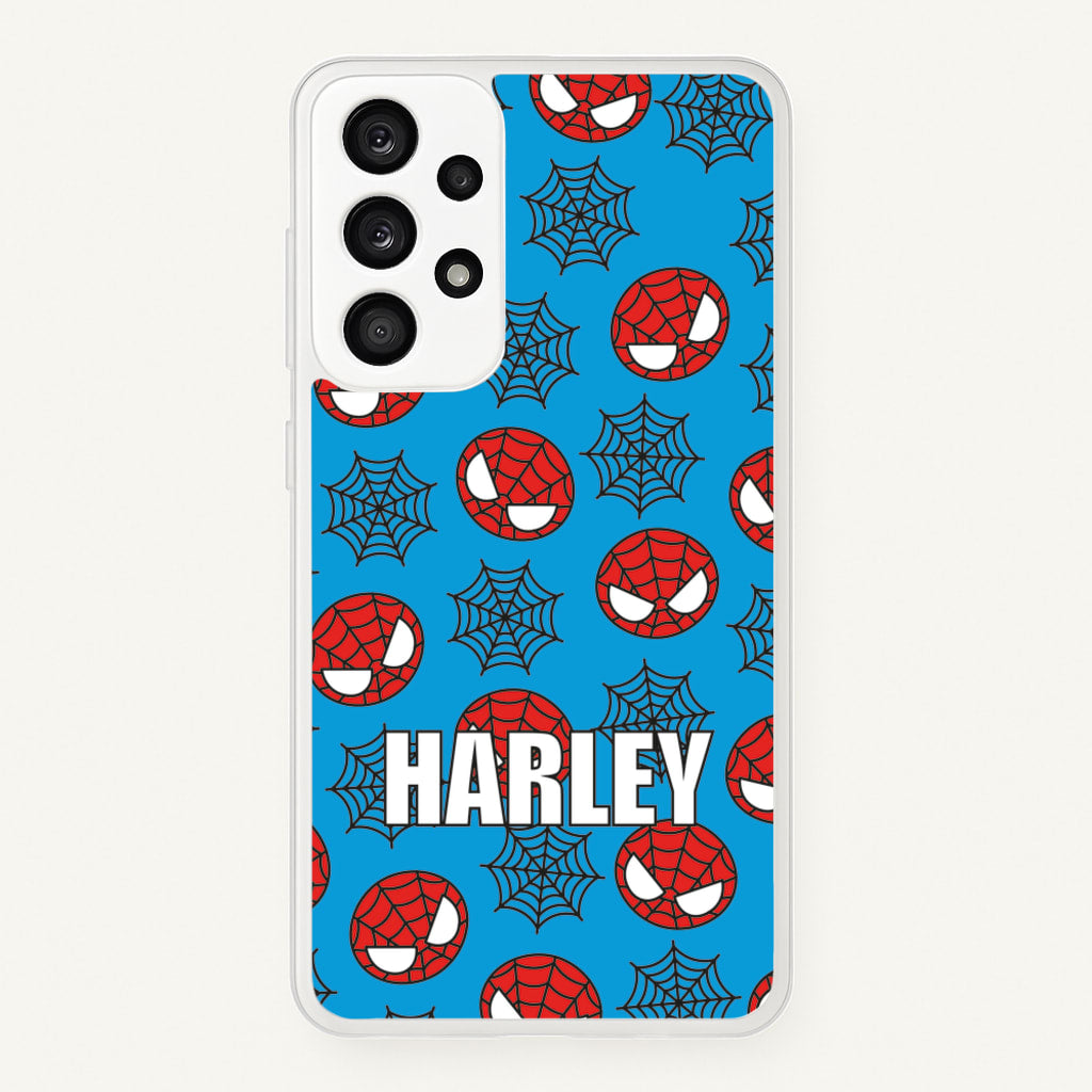 Spiderman And Webs - Personalised Superhero Comic - Marvel Phone Case for Galaxy A33