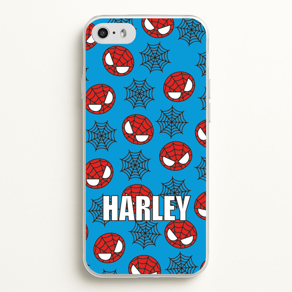 Spiderman And Webs - Personalised Superhero Comic - Marvel Phone Case for iPhone 5 / 5s / SE 2016