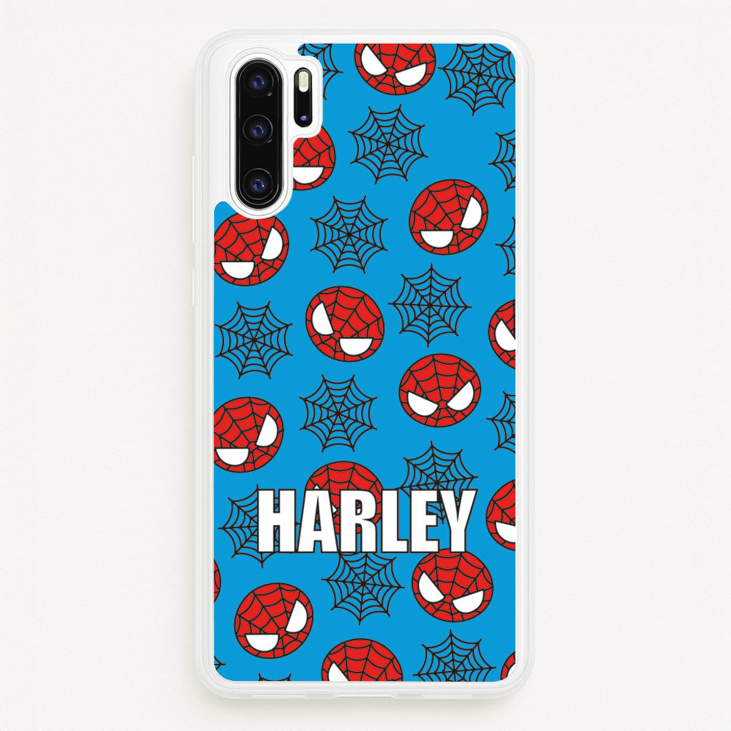 Spiderman And Webs - Personalised Superhero Comic - Marvel Phone Case for Huawei P30 Pro