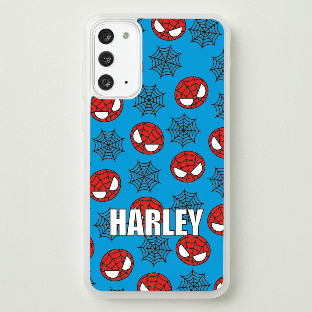 Spiderman And Webs - Personalised Superhero Comic - Marvel Phone Case for Galaxy Note 20