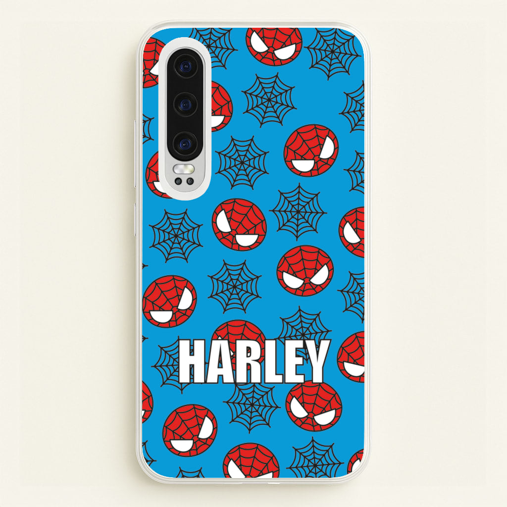 Spiderman And Webs - Personalised Superhero Comic - Marvel Phone Case for Huawei P30