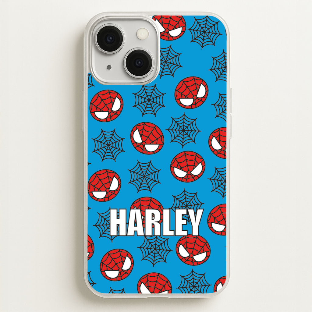 Spiderman And Webs - Personalised Superhero Comic - Marvel Phone Case for iPhone 13