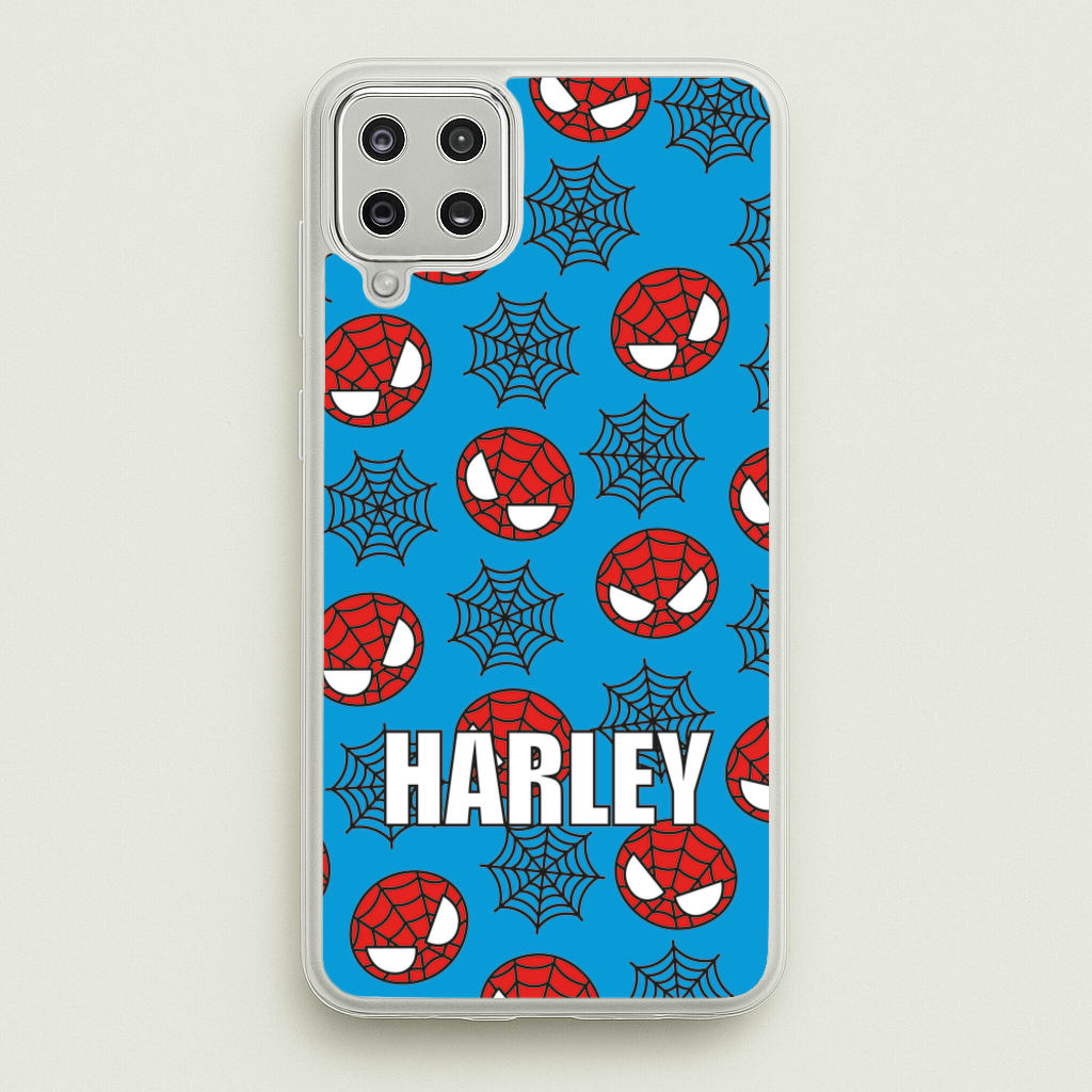 Spiderman And Webs - Personalised Superhero Comic - Marvel Phone Case for Galaxy A12
