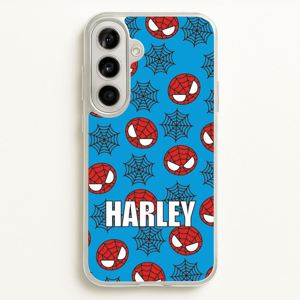 Spiderman And Webs - Personalised Superhero Comic - Marvel Phone Case for Galaxy A56