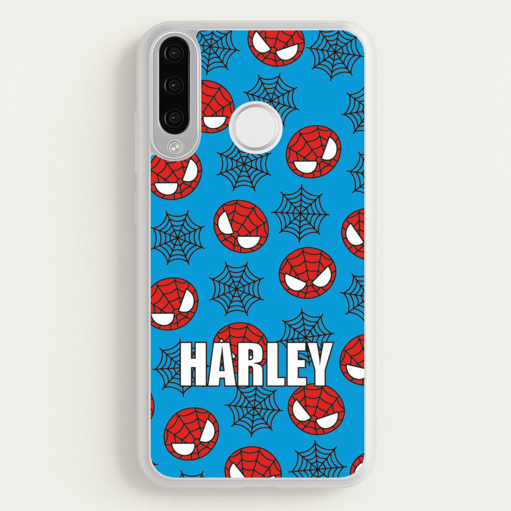 Spiderman And Webs - Personalised Superhero Comic - Marvel Phone Case for Huawei P30 Lite