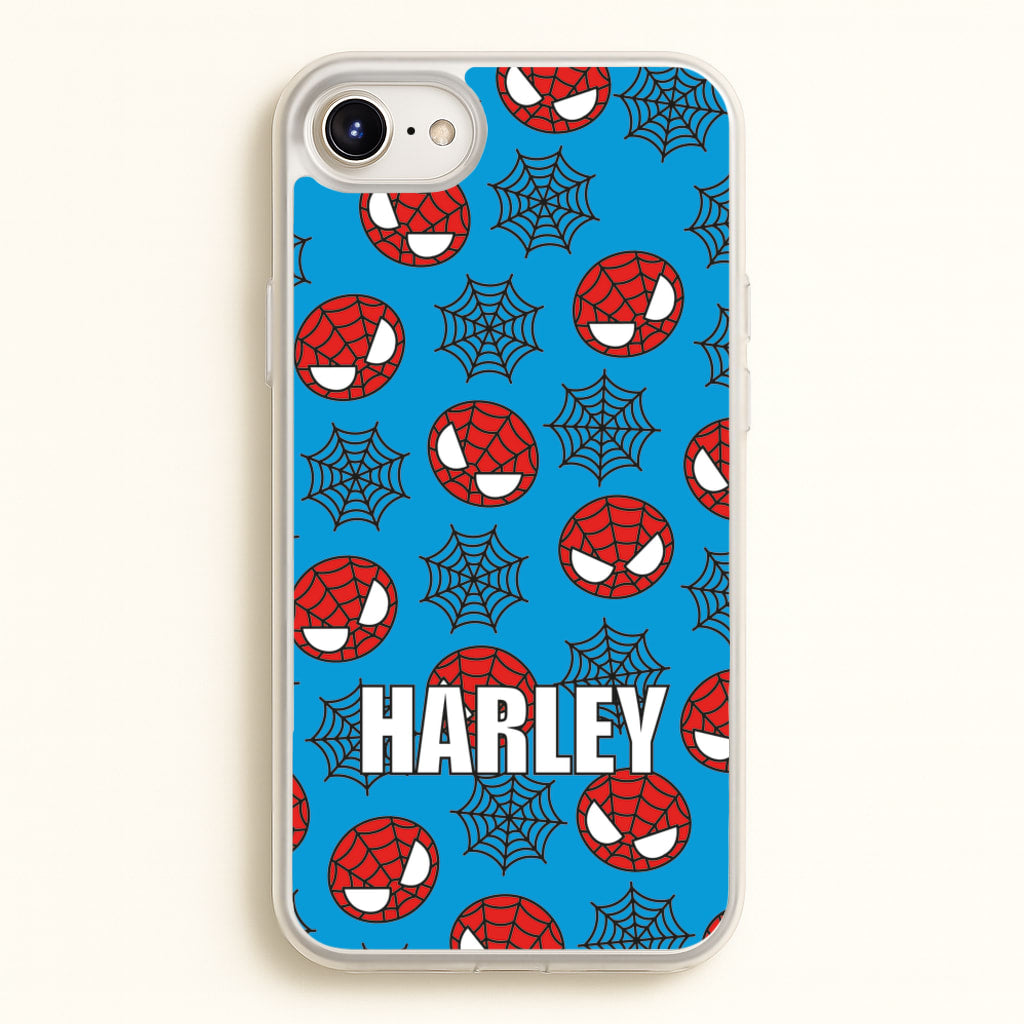 Spiderman And Webs - Personalised Superhero Comic - Marvel Phone Case for iPhone 6 Plus / 7 Plus / 8 Plus