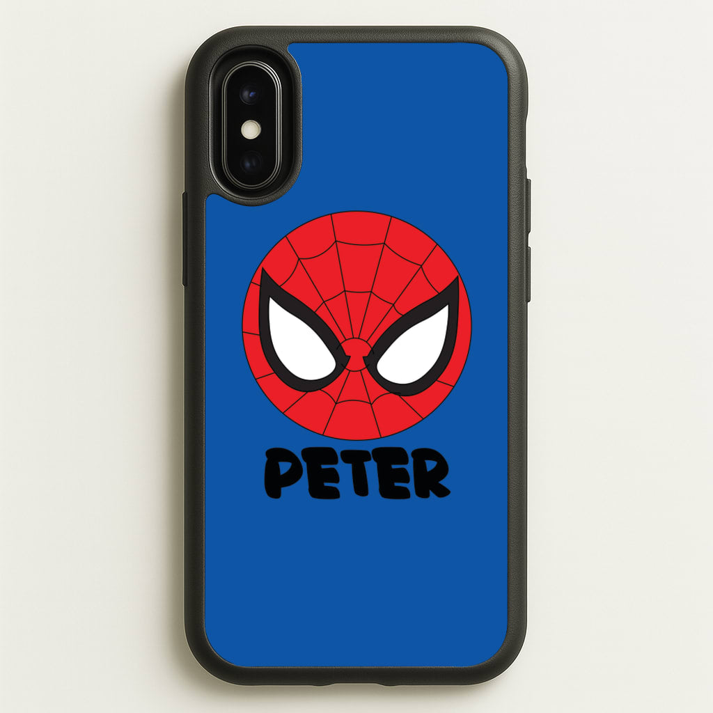 SpiderMan - Personalised Superhero Comic - Marvel Phone Case for iPhone X / XS