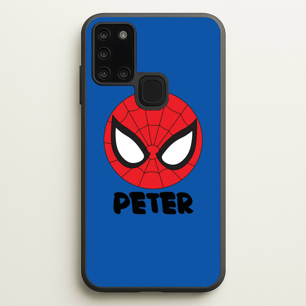 SpiderMan - Personalised Superhero Comic - Marvel Phone Case for Galaxy A21s