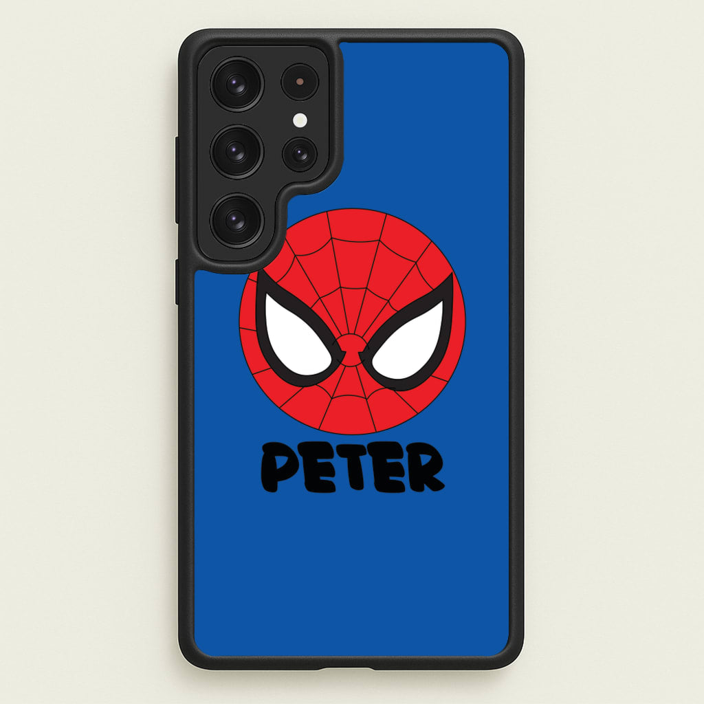 SpiderMan - Personalised Superhero Comic - Marvel Phone Case for Galaxy S22 Ultra