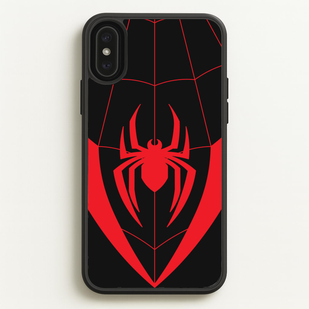 Red And Black Spider Costume - Marvel Phone Case for iPhone XS Max