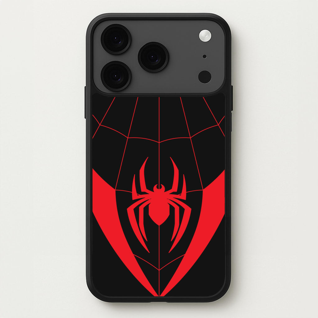 Red And Black Spider Costume Phone Case for iPhone 17 Pro Max
