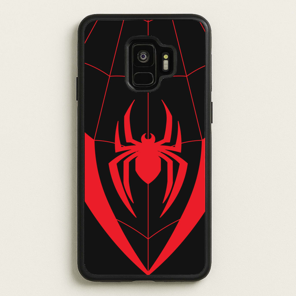 Red And Black Spider Costume - Marvel Phone Case for Galaxy S9